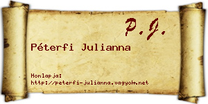Péterfi Julianna névjegykártya