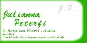 julianna peterfi business card